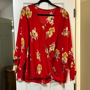 3x West Kei faux wrap blouse